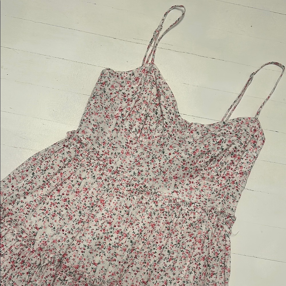 Altar'd State Floral Mini Dress - Pink and White